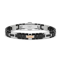 Pulsera Baraka Hombre in Acero Diamante Black BR214203RODN067018